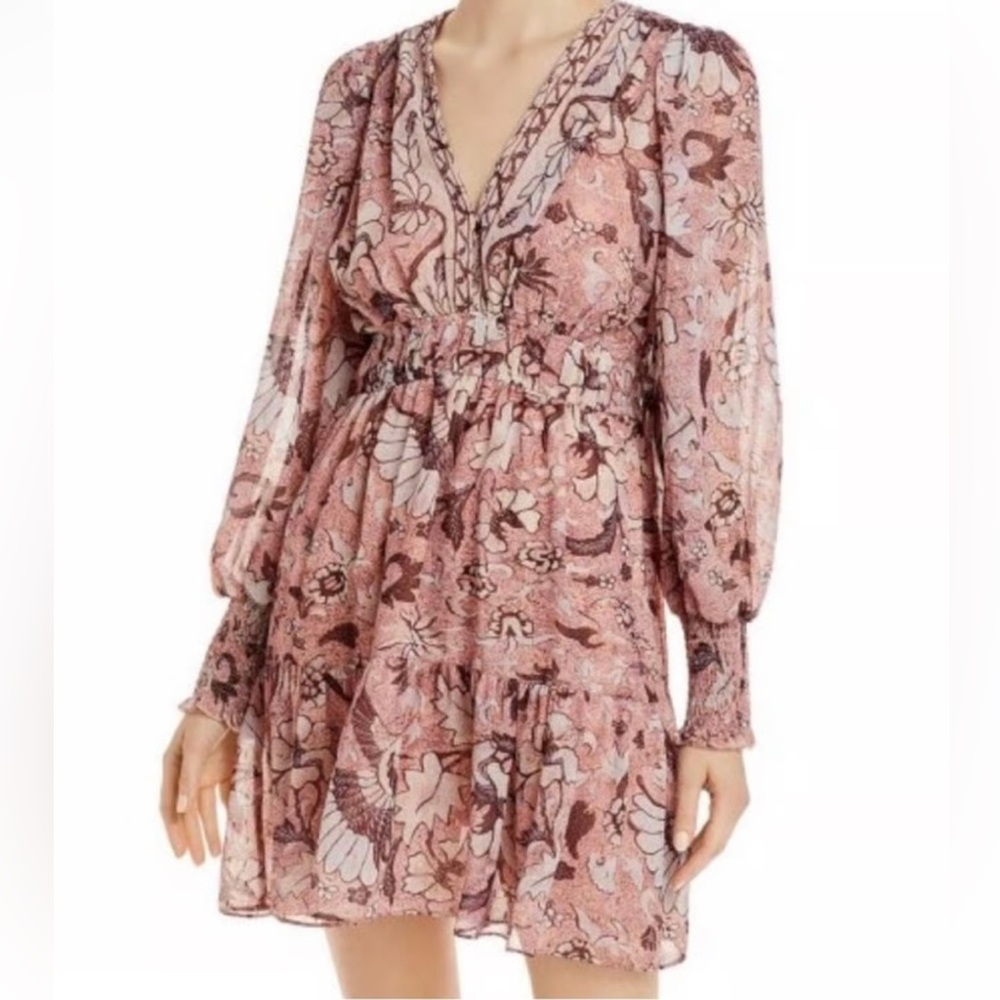 O.P.T. Pink Degage Floral Mini Dress Size M